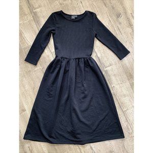 ASOS Black Fit and Flare Dress with Pebble Texture Size 0